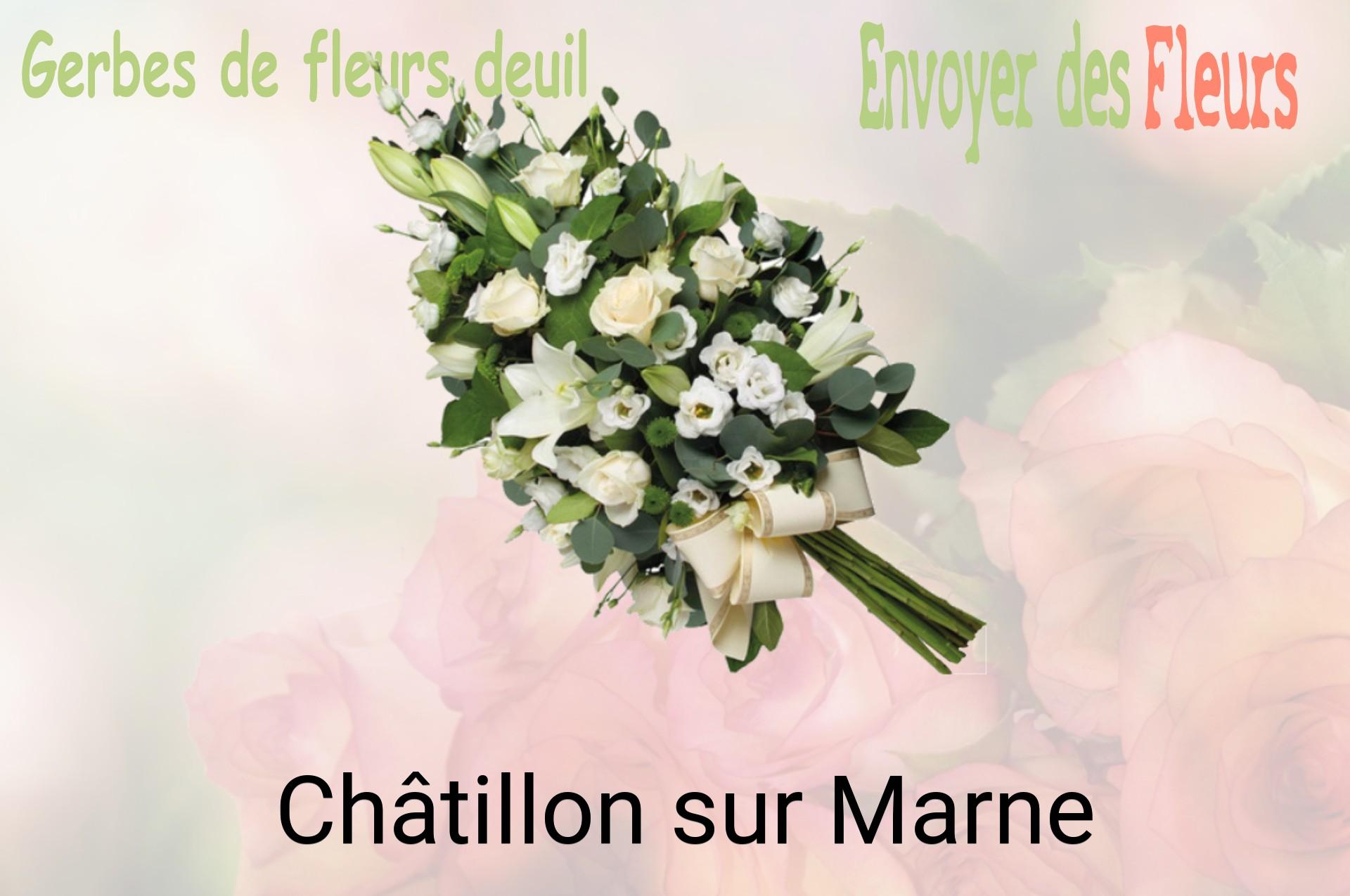 Gerbe de fleurs de deuil livrée à Châtillon-sur-Marne